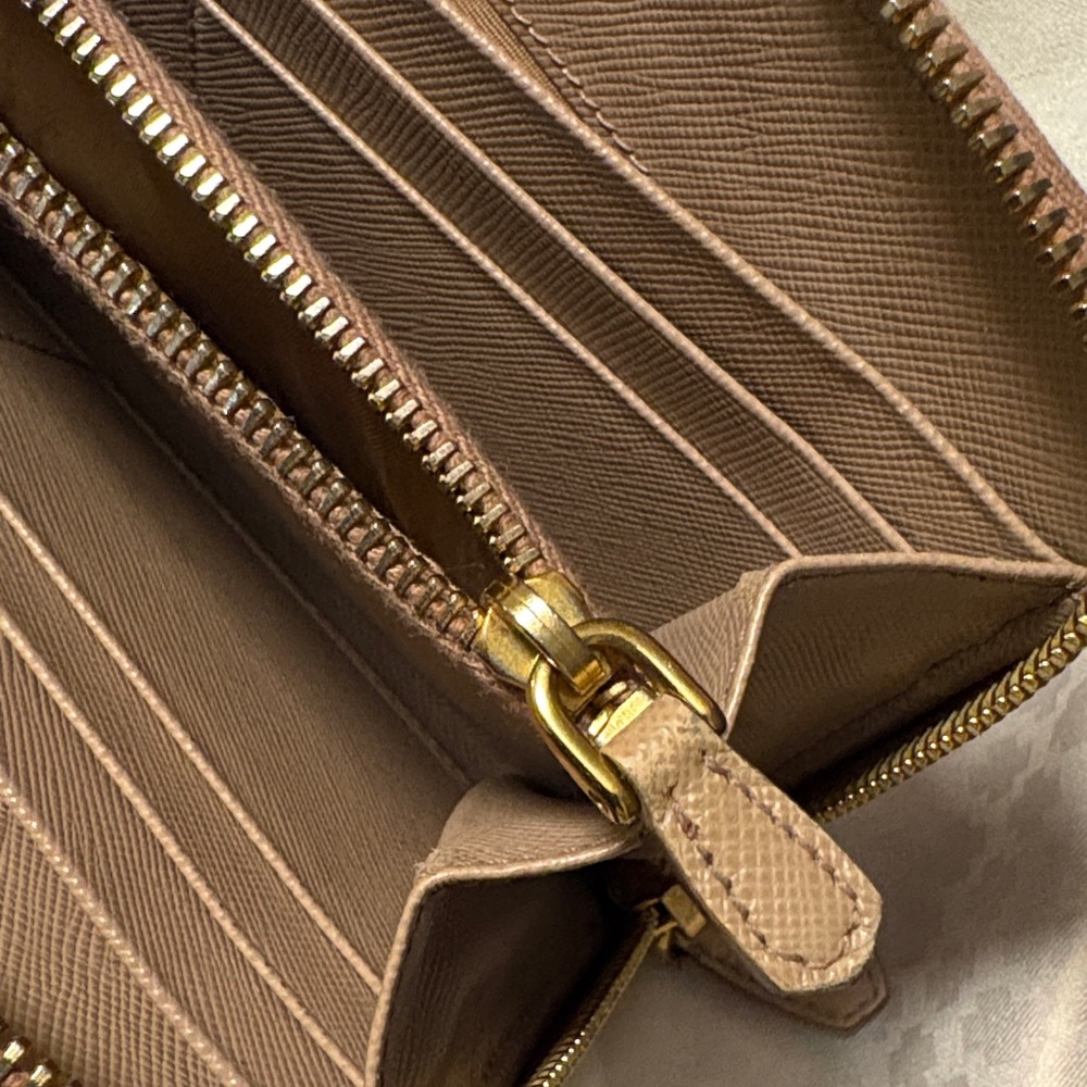 Prada Nude Leather Zip Wallet - Picture 13 of 16